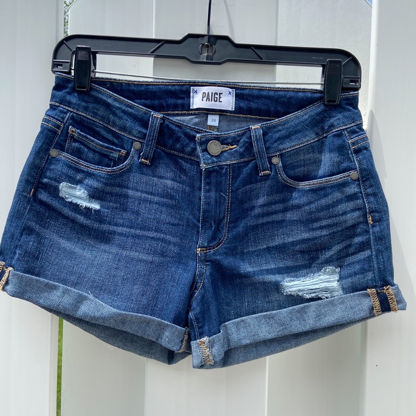 Paige Jimmy Jimmy Maribel Destructed Jean Shorts Cuffed Women’s 24